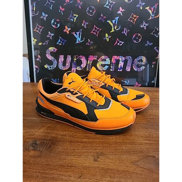Puma BMW MMS Low Racer Motorsport Orange/Black Sneakers 306939-01 Men's 9.5 - Picture 1 of 13
